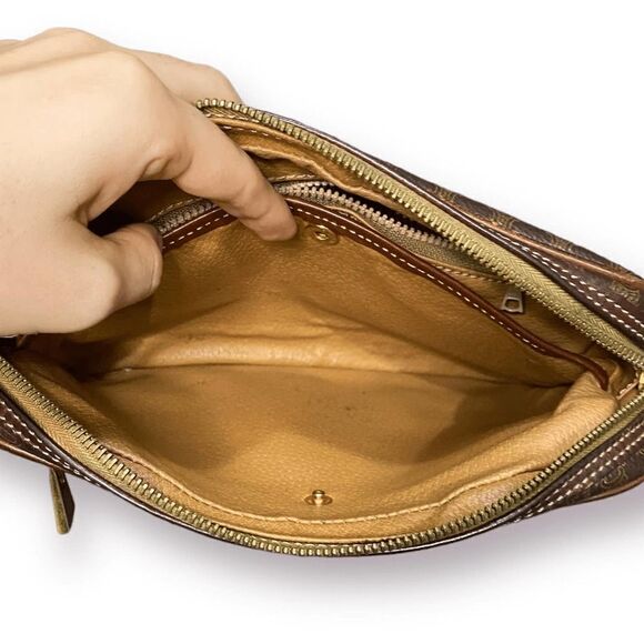 Celine Macadam Dark Wristlet Clutch Authentic Summer Bag - Picture 8 of 9